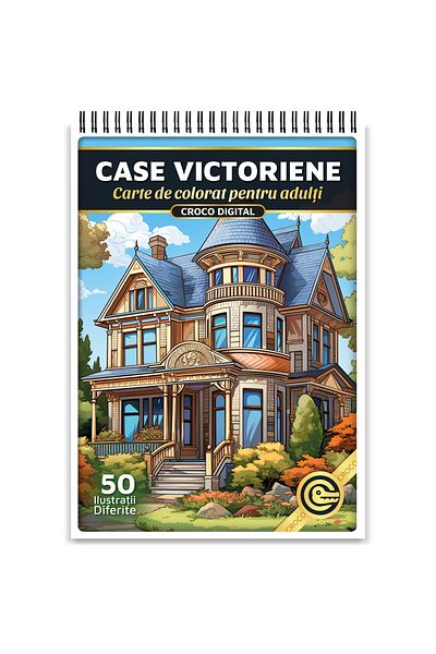 OEM Adult Coloring Book, Victorian Houses, 50 Antistress Illustrations for Relaxation