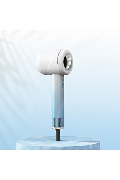 BREZIUM Uscător de păr profesional ionic, 1800W, 110.000 RPM, 200 de milioane de ioni negativi, albastru