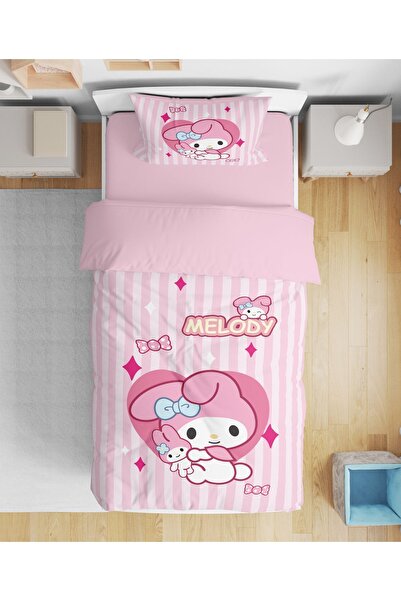 Erays Home طقم غطاء لحاف للفتيات من My Melody Kuromi ثلاثي الأبعاد مطبوع رقميًا