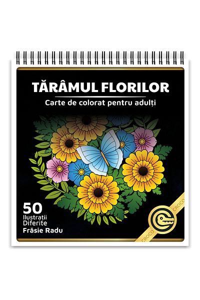 OEM Adult Coloring Book, Flower Land, 50 Antistress Illustrations With Flowers