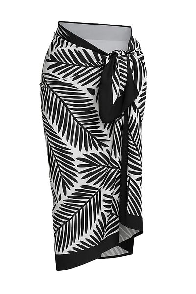 CUPSEA Women's Long Black Leaf Pattern Does Not Show Underwear