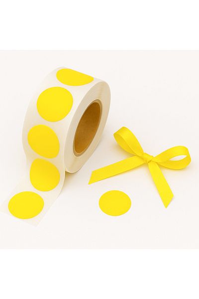 reprodesign Yellow Colored 3 cm Adhesive Dot Label 20 Pieces