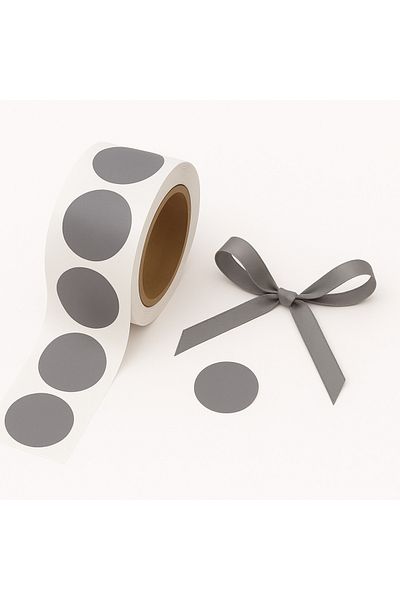 reprodesign Gray Colored 2 cm Adhesive Dot Label 25 Pieces