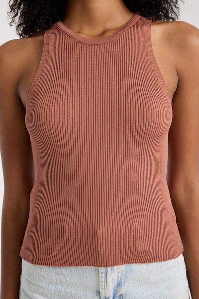 İLKCET MODA Γυναικεία Crop Πλεκτά με Στριφτό Αμάνικο Λαιμόκοψη
