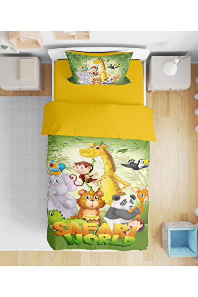 Erays Home مجموعة مفروشات الأطفال Animales Jungle Safari World ثلاثية الأبعاد...