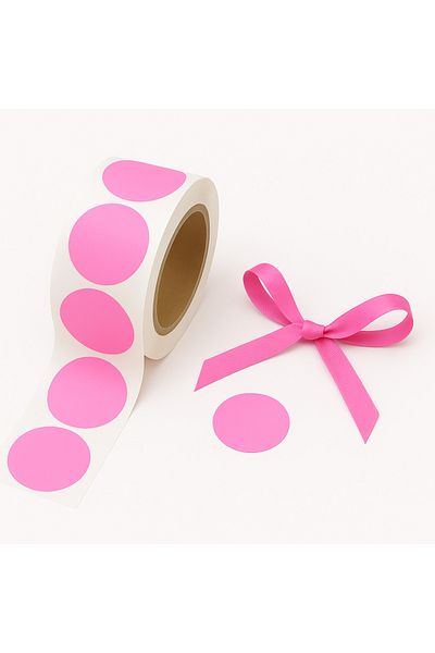 reprodesign Pink Colored 3 cm Adhesive Dot Label 20 Pieces
