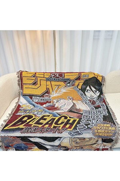 Choice بطانية بانداي 160×130 سم من قماش قطن بخيوط، مستوحاة من شخصيات أنمي درا...