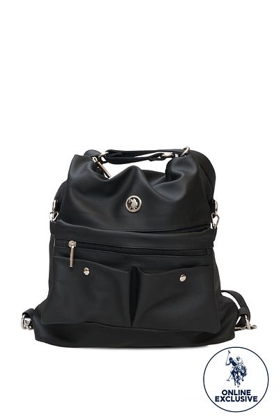 U.S. Polo Assn. Geantă neagră de umăr pentru femei Us3243 Exclusiv online