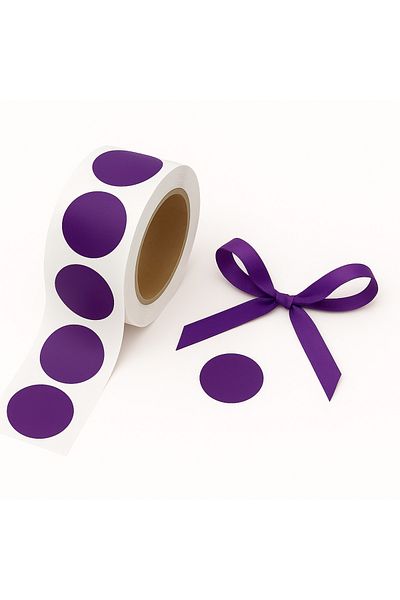 reprodesign Purple Colored 2 cm Adhesive Dot Label 25 Pieces