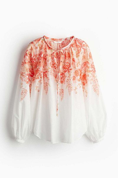 H&M Tie-detail blouse