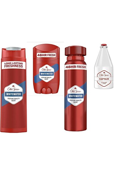 Old Spice Whıtewater Set 4lü (DUS JELI 400ML STICK 50ML DEODORANT 150ML CAPTA...