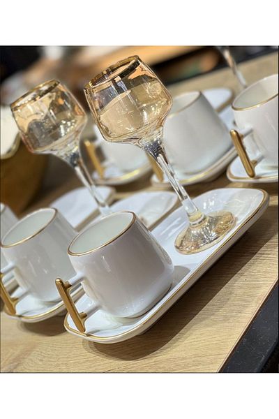 CARMEN SOFT paris Elica Series Coffee Cup Set with Presentation Plate