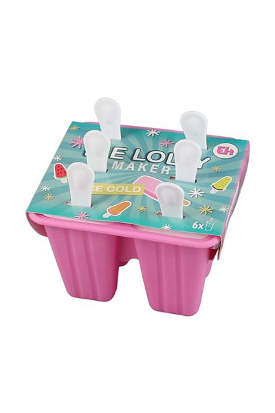 Excellent Houseware EH ice cream mold, silicone, pink, 14 x 12 x 12 cm