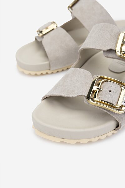 Valmenti Γυναικείες φλατ παντόφλες από γνήσιο δέρμα