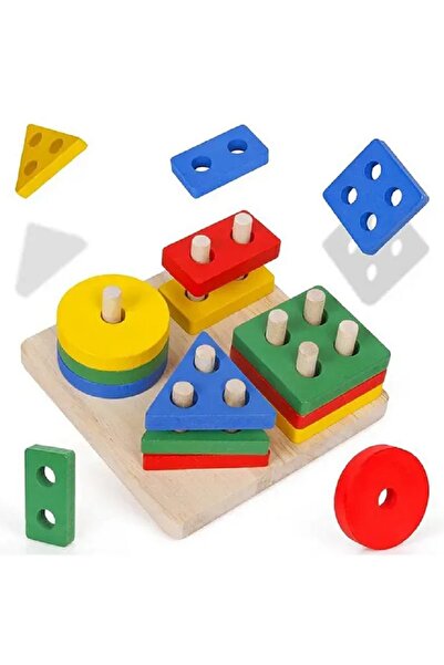 rexa لعبة تعليمية بمربع ومثلث ودائرة ومستطيل - ألغاز تعليمية مبكرة للأطفال