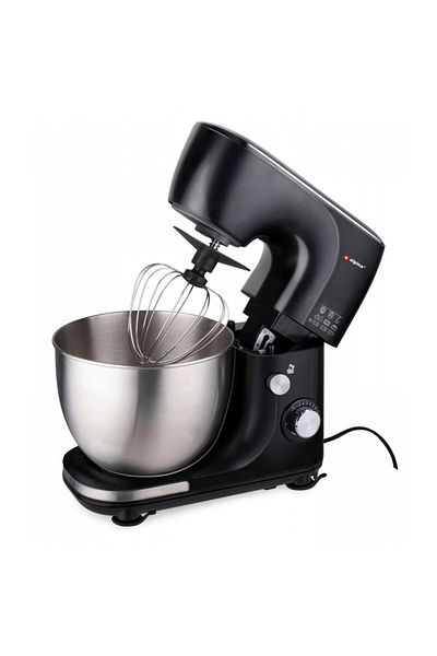 Alpina multifunctional mixer, stainless steel bowl 5 liters, black, 33.7 x 22.6 x 34.5 cm, 800 w