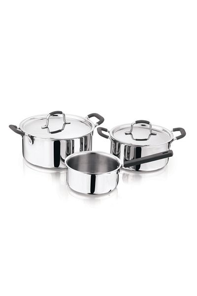 MasterPro FOODIES 5-Piece Stainless Steel Cookware Set