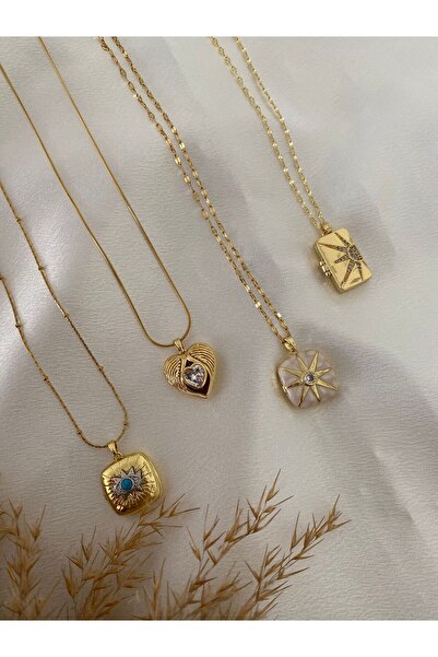 stainless steell قلادة فولاذية عتيقة مع غطاء