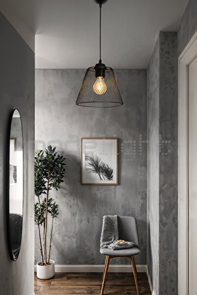 Modelight TELYA TEKLİ SARKIT SİYAH SALON-OTURMA-ÇOCUK-YEMEK-YATAK ODASI-ANTRE-MUTFAK