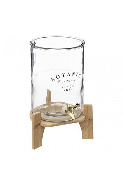 Secret de Gourmet Bota beverage container, glass, wooden stand, 8 liters