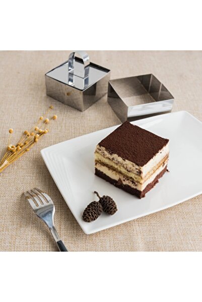 Ghidini Daily decorative dish, stainless steel, square, with strainer, 8x5.5 cm