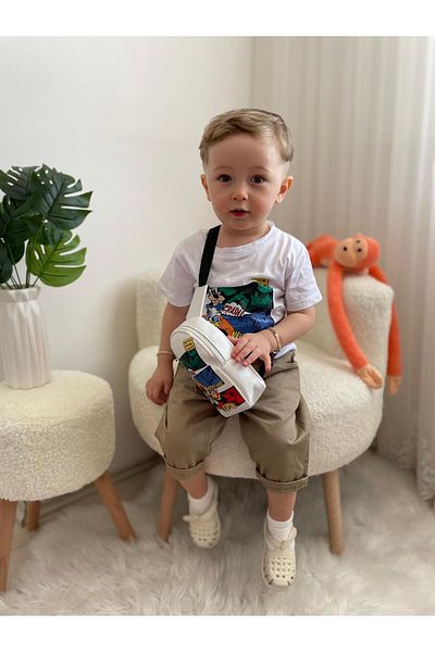 Mişsa Bebe طقم صيفي للأولاد مكون من قطعتين مع حقيبة 3 قطع