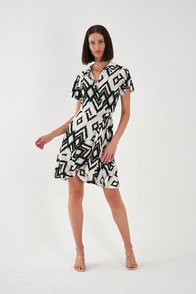 ALEXANDERGARDI Collar Detailed Belted Flounce Dress