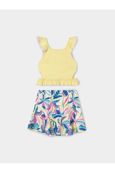 MAYORAL mayoral Girl Top and Skirt Set 6967 Colorful, Yellow