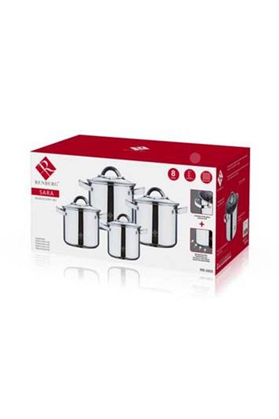 Bergner Stainless steel cookware set 8 pcs