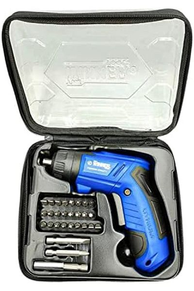 Generic 29-piece The Winner Cordless Electric Screwdriver Set – 3.6v, 1300mah With Toolbox, Blue
