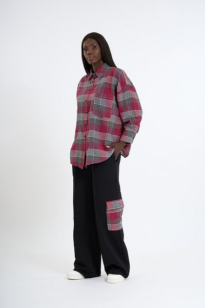 HANIQA Women's Sports Casual Suit with Plaid Detail |   36-42