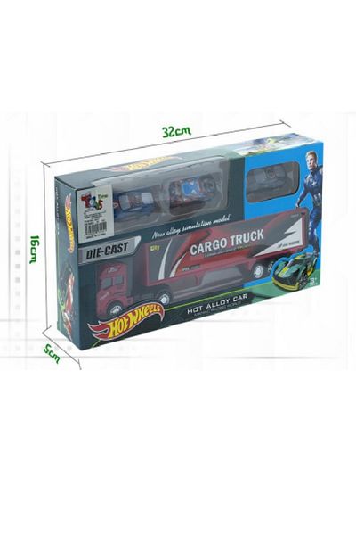 rexa Norimpex Auto Truck and Car Set – Transporter Trailer with Mini Cars – Vehicle Playset for Kids