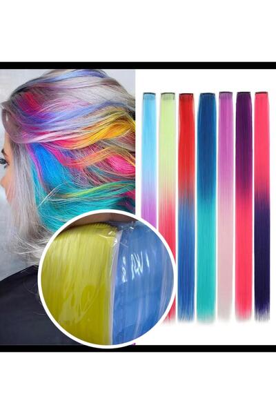 AresTokaAksesuar إكسسوار شعر بمشبك جانبي ذو لونين، شعر تينسل