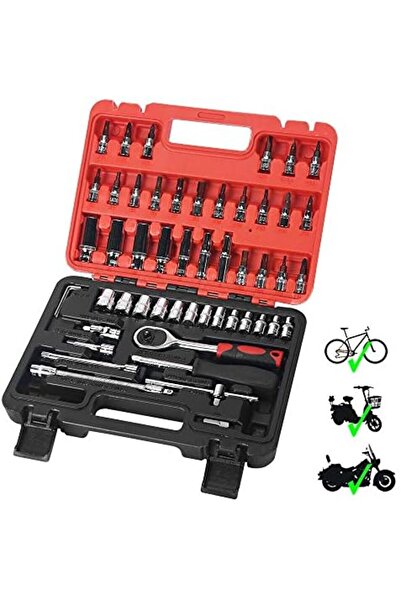 SATAGOOD مجموعة أدوات مفتاح ربط وسقاطة من 53 قطعة - مجموعة أدوات يدوية للسيارة والمنزل وصندوق أدوات الإصلاح