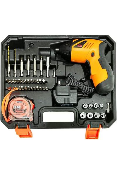 Generic 62pcs Cordless Electric Screwdriver Set Mod-s023 – 4.8v, 200rpm With Tool Box For Home Use