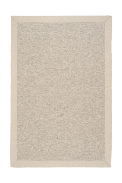 Halımax Siena M207 Hasır Dokulu İthal Sisal Halı Dikdörtgen Bordürlü Krem Sisal Mutfak Koridor Halısı