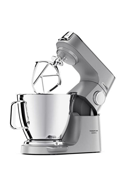 Kenwood Kitchen Machine Titanium Chef Baker, 1800W, Built-in Scale, DuoBowl 7L+5L, 3 Attach, KVL85.344SI