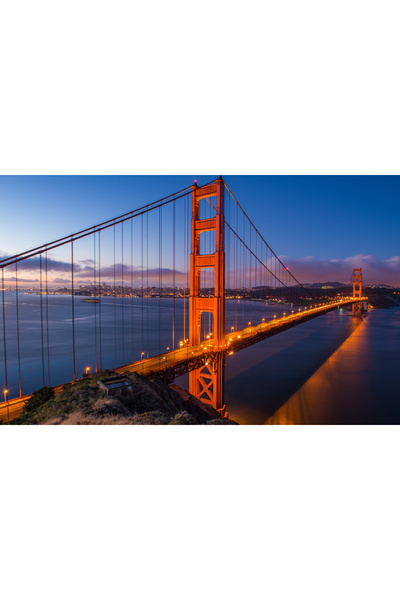 media Fototapet de perete autoadeziv si lavabil Pod in lumini, 220 x 135 cm