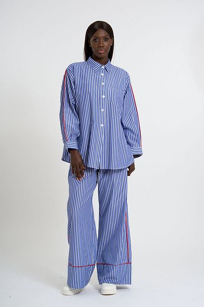 HANIQA Women's Striped Casual Suit