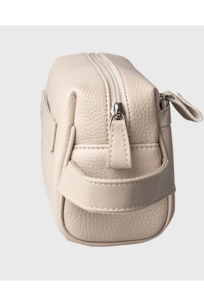 Alone Shaving and Makeup Travel Bag Unisex |   Beige Leather Look |   Daily Organizer