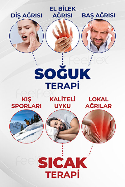 Feelflex Sıcak Soğuk Kompres Jel Termojel 13x26cm, 5 Adet, Bel, Omuz Diz Kompres