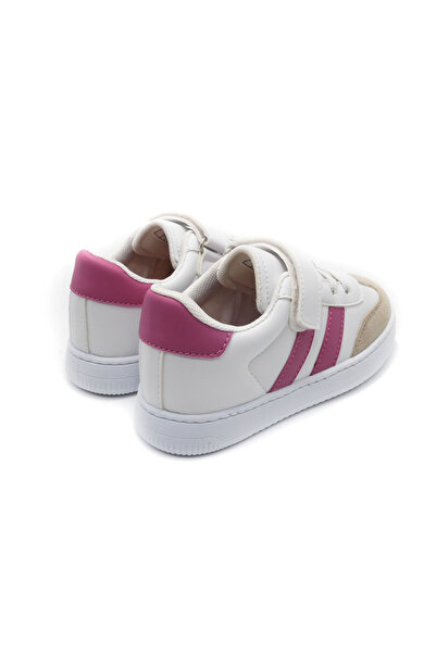 KU&PA SHOES RAMBA DERİ GÖRÜNÜMLÜ MESH ASTARLI ÇOCUK SNEAKER - PEMBE - 4003 - 26