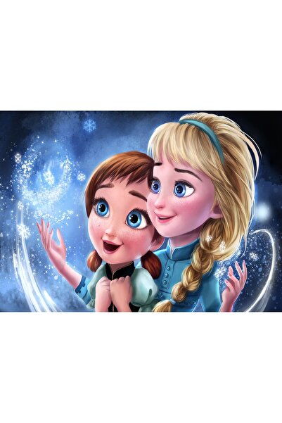 media Fototapet de perete autoadeziv si lavabil Elsa si Anna, 220 x 135 cm