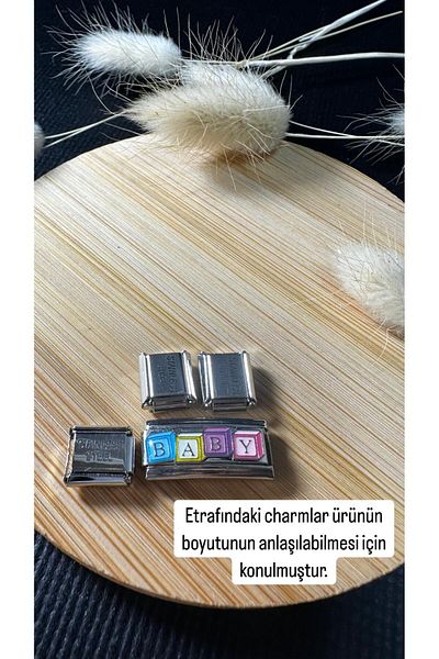 Mutenaura Stainless Steel Nomination Charm 9X20Mm
