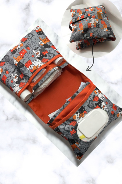 Moserini منظم حقيبة الأم والطفل - قابل للغسل، تغيير حفاضات الأطفال حديثي الول...