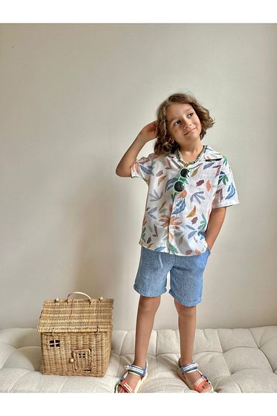 Skygo Boy's Set with Linen Shorts