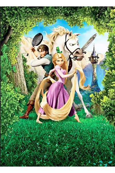 media Fototapet de perete autoadeziv si lavabil Printesa Rapunzel, 135 x 225 cm