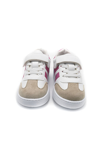 KU&PA SHOES RAMBA DERİ GÖRÜNÜMLÜ MESH ASTARLI ÇOCUK SNEAKER - PEMBE - 4003 - 26