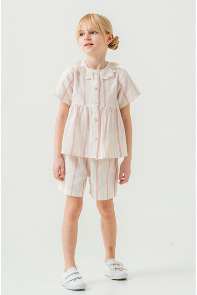 My Hanne بدلة بناتي بتفاصيل ياقة 3825