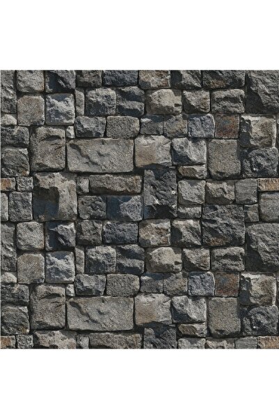 media Fototapet Zid piatra patrat gri, 200 x 255 cm